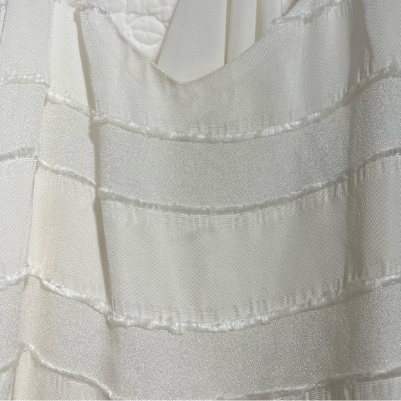 TROUVE Ivory Boho Tiered Fringe Flowy Tank Top, Size X-Small - #242 - Picture 7 of 14